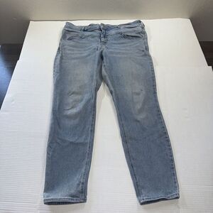 Old Navy Jeans 16Womens Regular Size Blue Denim Rockstar Super Skinny Light Wash